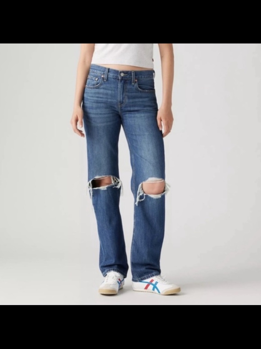 Levi’s Low Pro Straight Distressed Jeans Size 31